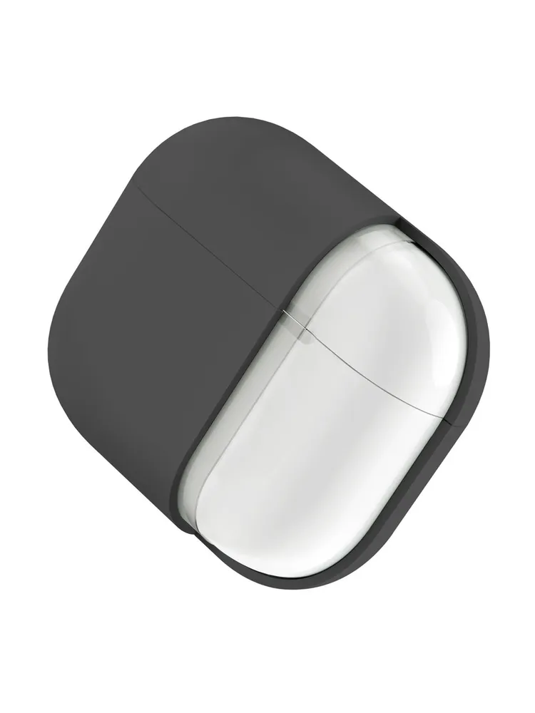 Защитный чехол Uniq Lino Silicone Case для Airpods 4, темно-серый