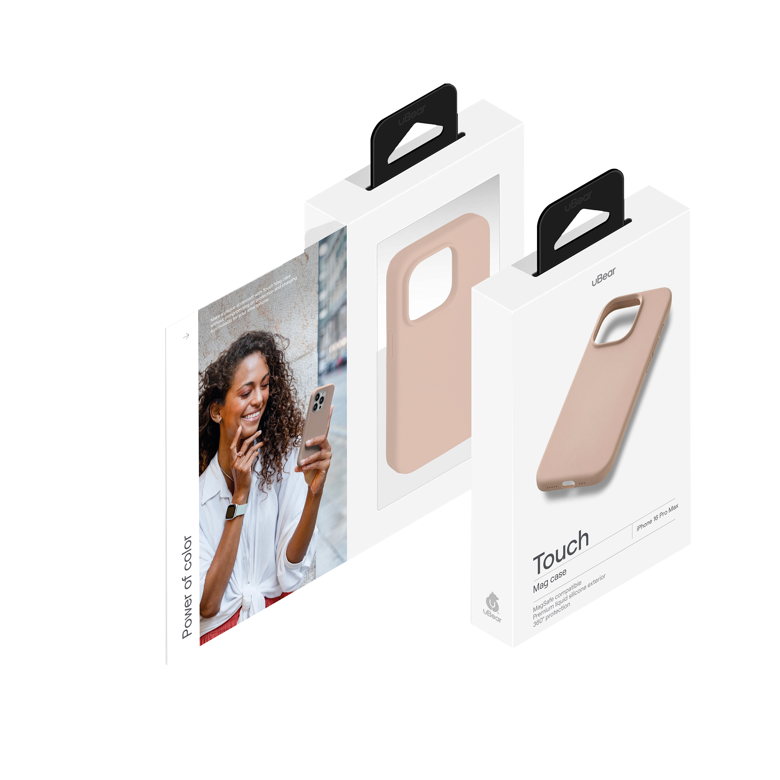 Чехол защитный uBear Touch Mag Case для iPhone 16 Pro Max, латте