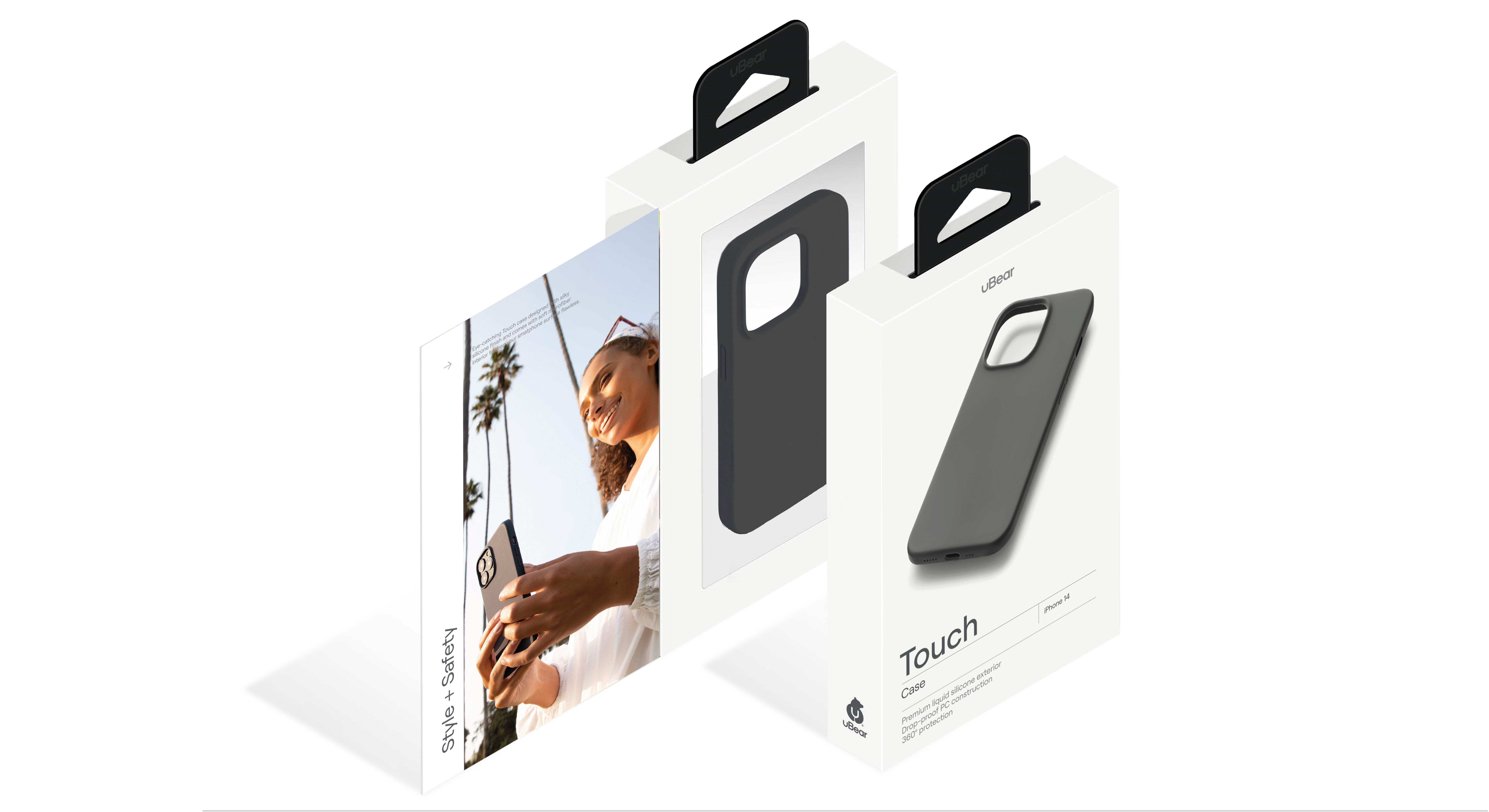 Чехол защитный uBear Touch Case для  iPhone 14, чёрный