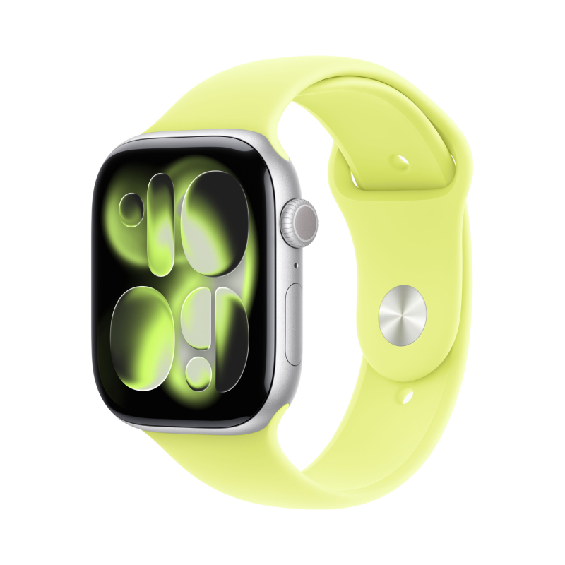 Фото Apple Watch Series 11, 46 мм, корпус из алюминия цвета «Серебристый», спортивный ремешок, размер S/M Фото Apple Watch Series 11, 46 мм, корпус из алюминия цвета «Серебристый», спортивный ремешок, размер S/M