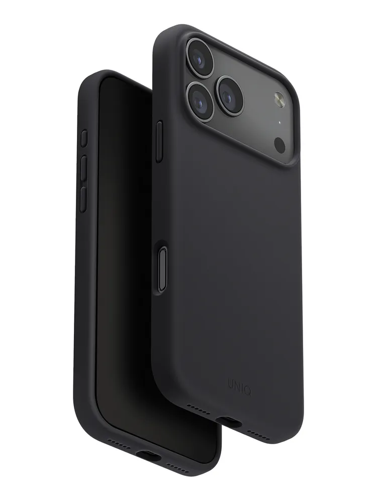 Фото Чехол Uniq Lino MagSafe для iPhone 17 Pro Max, черный На фото изображено Чехол Uniq Lino MagSafe для iPhone 17 Pro Max, черный