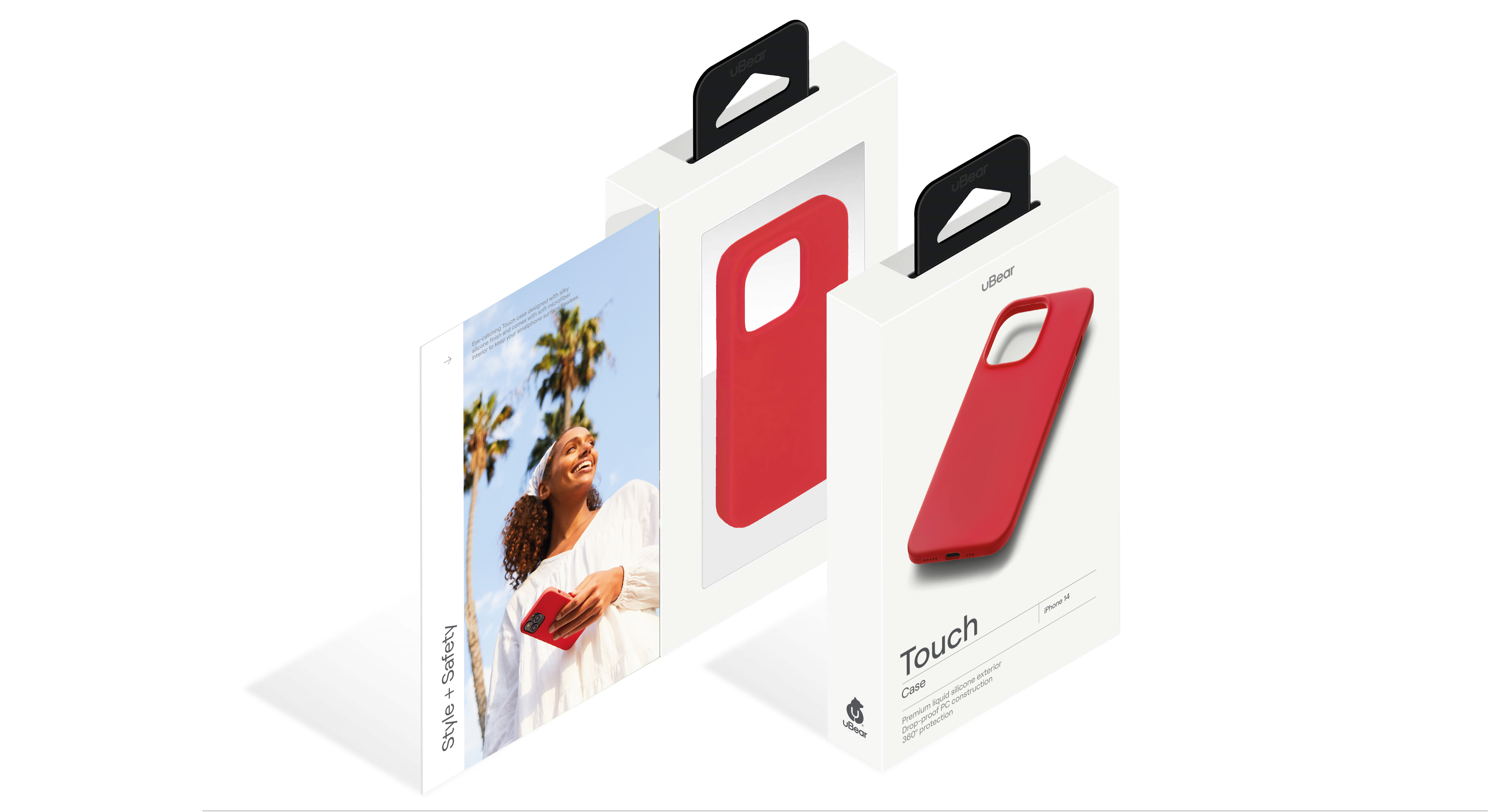 Чехол защитный uBear Touch Case для iPhone 14, красный