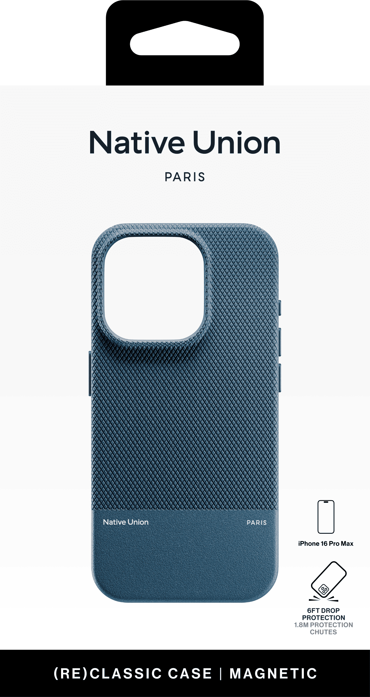 Чехол Native Union (RE)Classic Case MagSafe для iPhone 16 Pro Max, синий