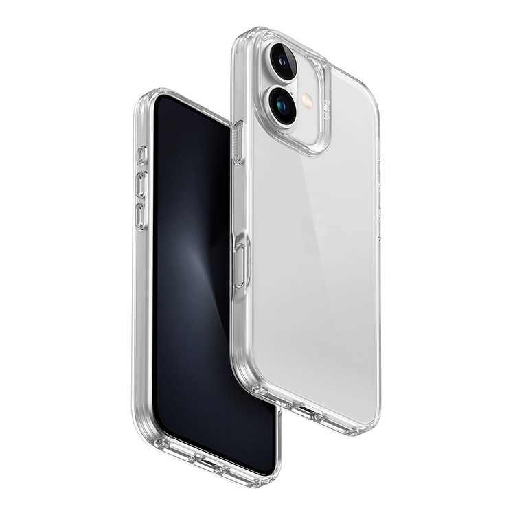 На фото изображено Чехол Uniq для iPhone 16 чехол Air Fender Clear, прозрачный