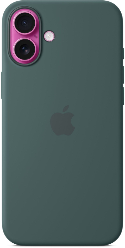 На фото изображено Чехол Apple для iPhone 16 Plus Silicone MagSafe, зеленый