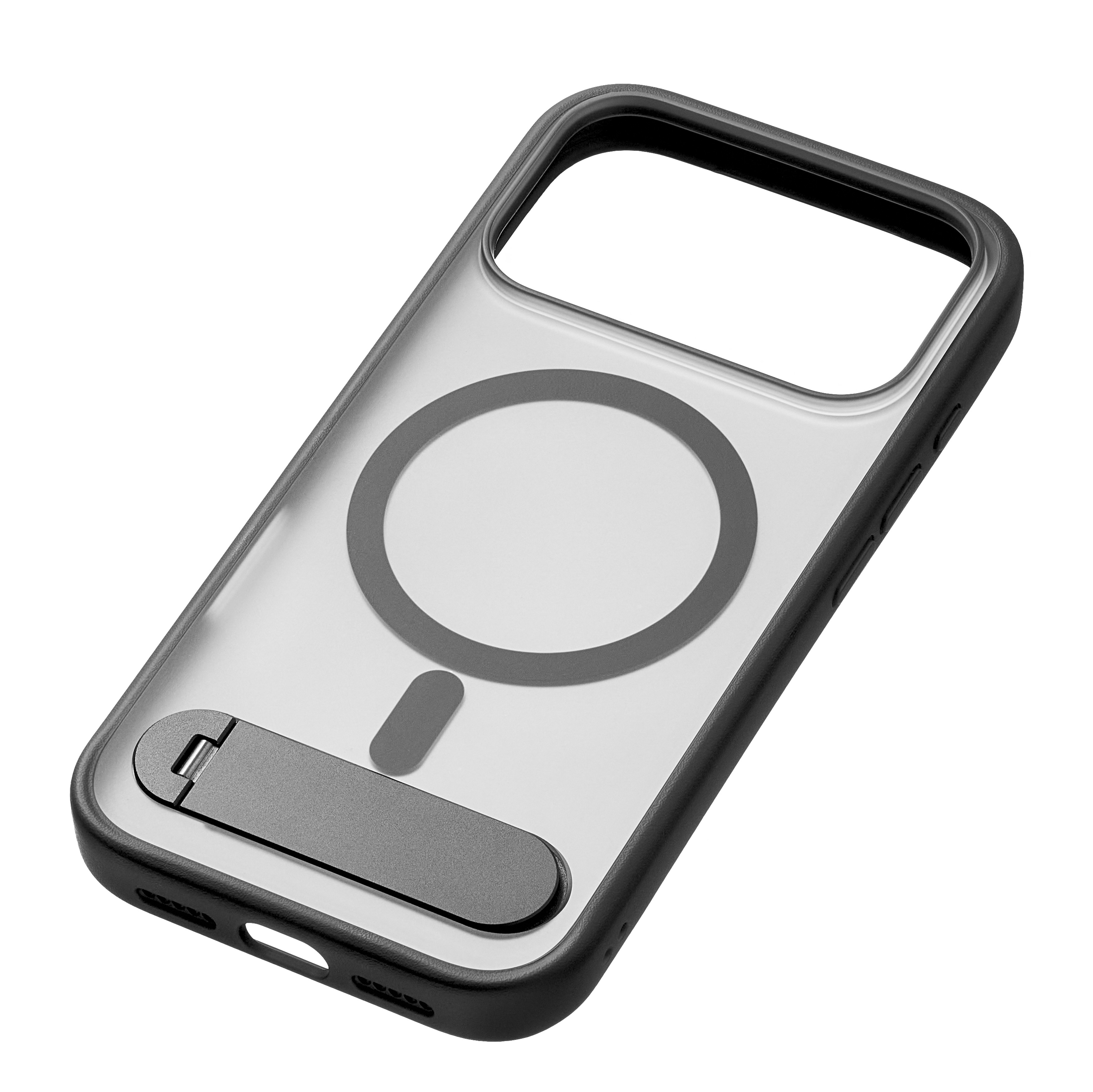 На фото изображено Чехол защитный uBear Stand 360° Mag Case для iPhone 17 Pro, черный