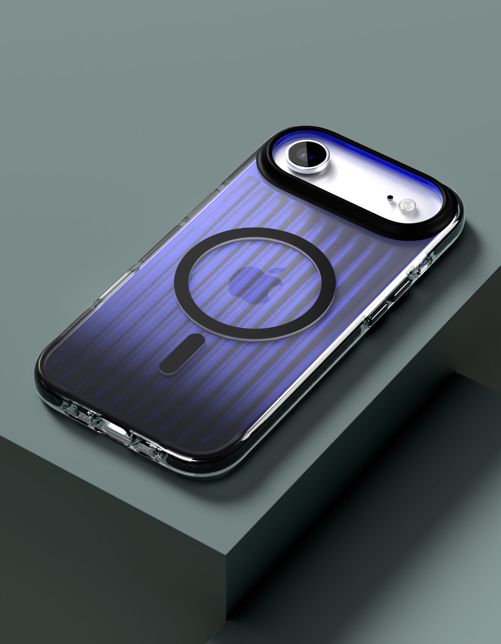 На фото изображено Чехол защитный VLP Pulse Case с MagSafe для iPhone Air, черный