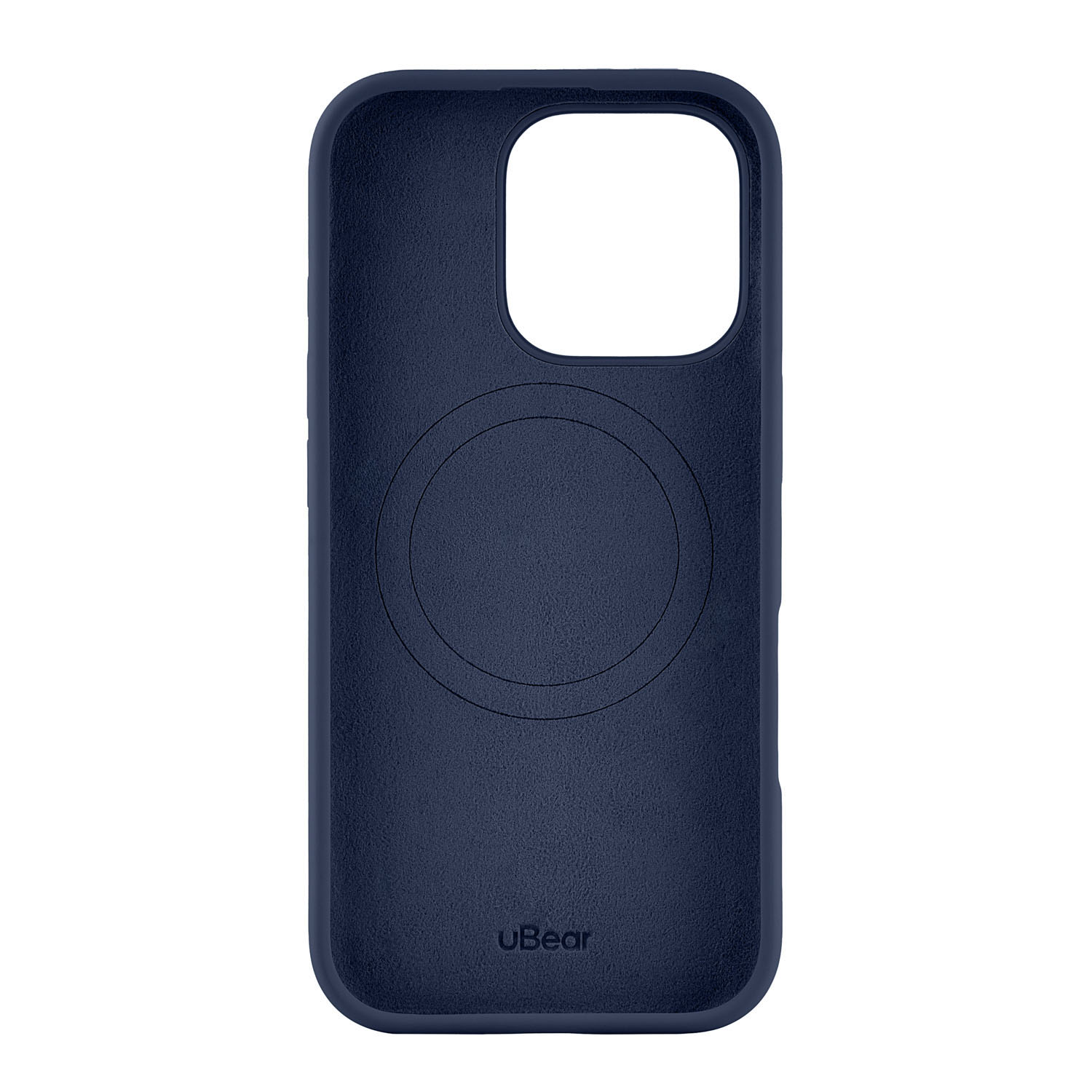 На фото изображено Чехол защитный uBear Touch Mag Case для iPhone 16 Pro, темно-синий