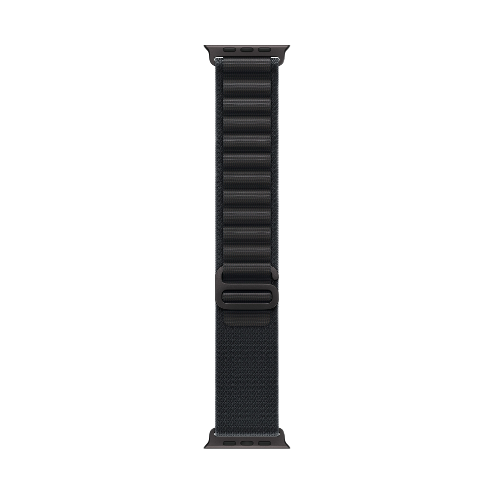 На фото изображено Apple Watch Ultra 3 GPS + Cellular, 49 мм, корпус из чёрного титана, ремешок Alpine, цвет чёрный, L