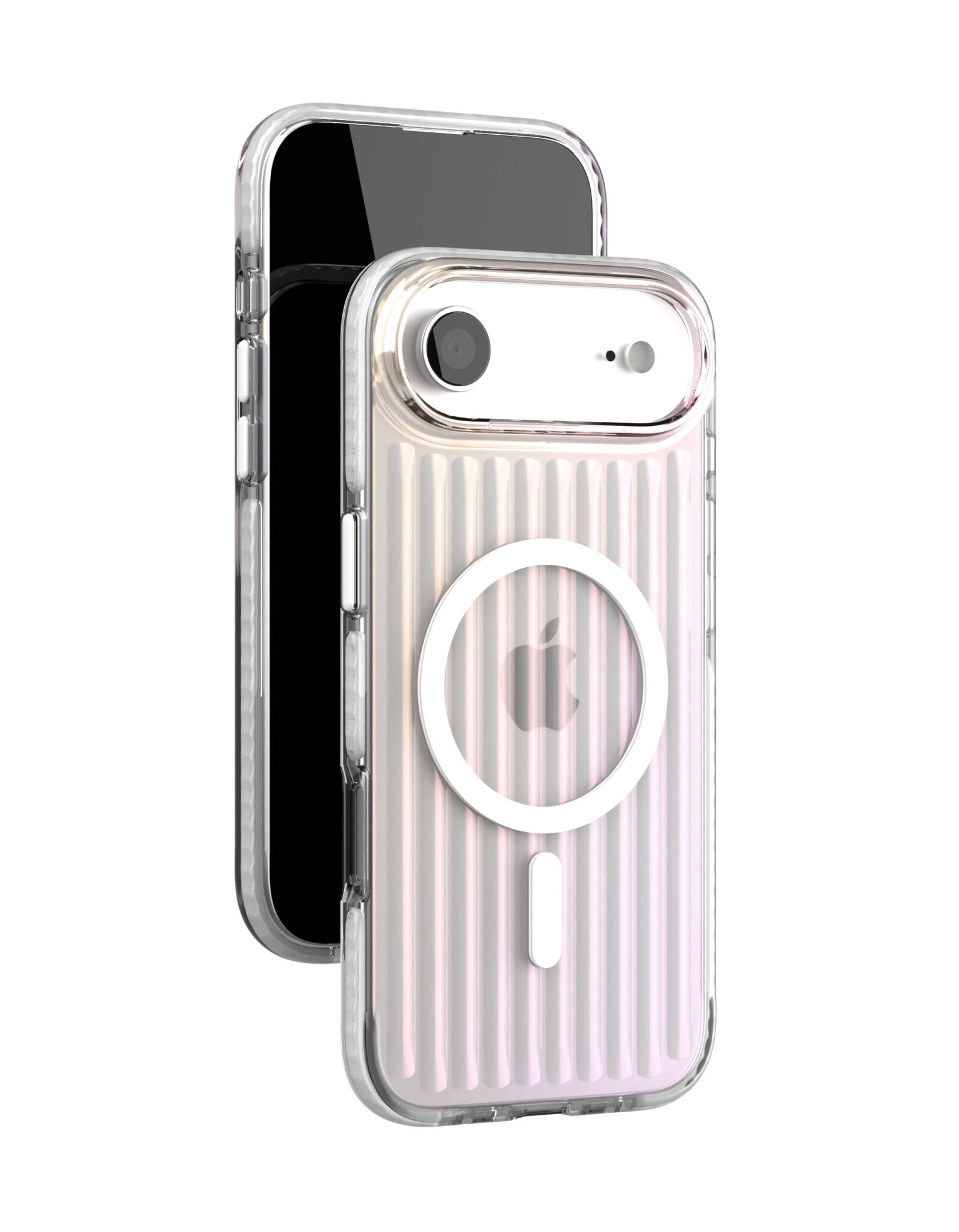 На фото изображено Чехол защитный VLP Pulse Case с MagSafe для iPhone Air, перламутровый