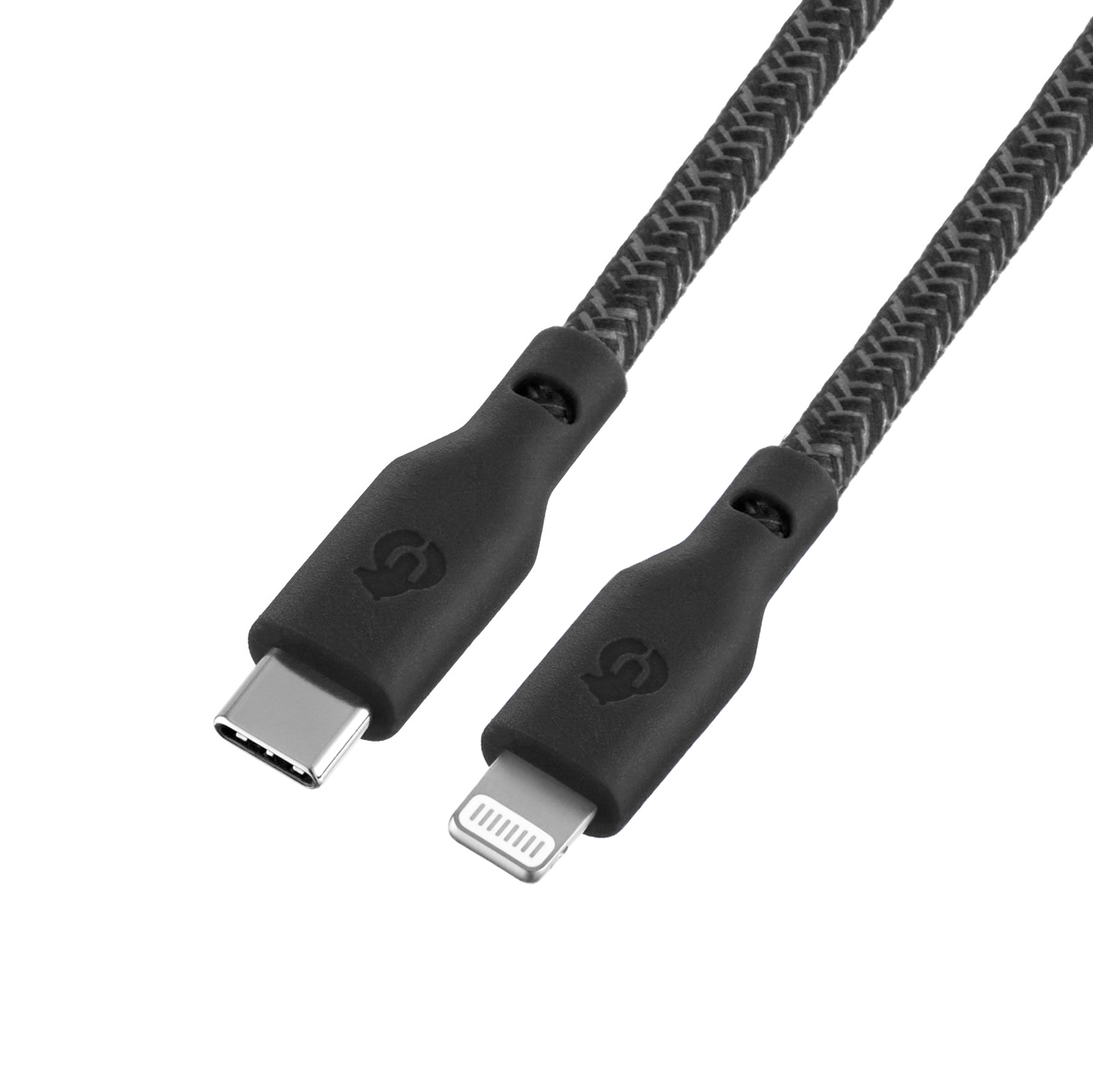 Зарядный кабель uBear Trend, USB-C/Lightning, 2,4м, чёрный