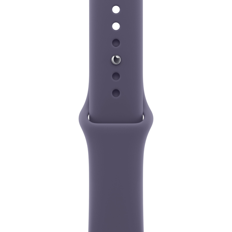 На фото изображено Apple Watch Series 11, 46 мм, корпус из алюминия цвета «Серебристый», спортивный ремешок, размер S/M