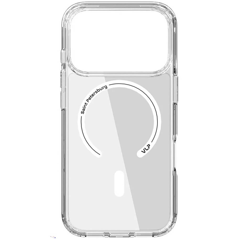 На фото изображено Чехол защитный VLP LITE Air Case с MagSafe для iPhone 17 Pro, прозрачный