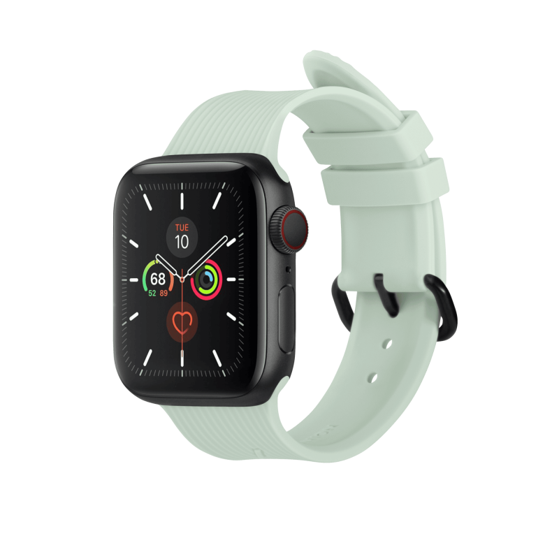На фото изображено Ремешок Native Union для Apple Watch 40мм, cиликоновый, зелёный