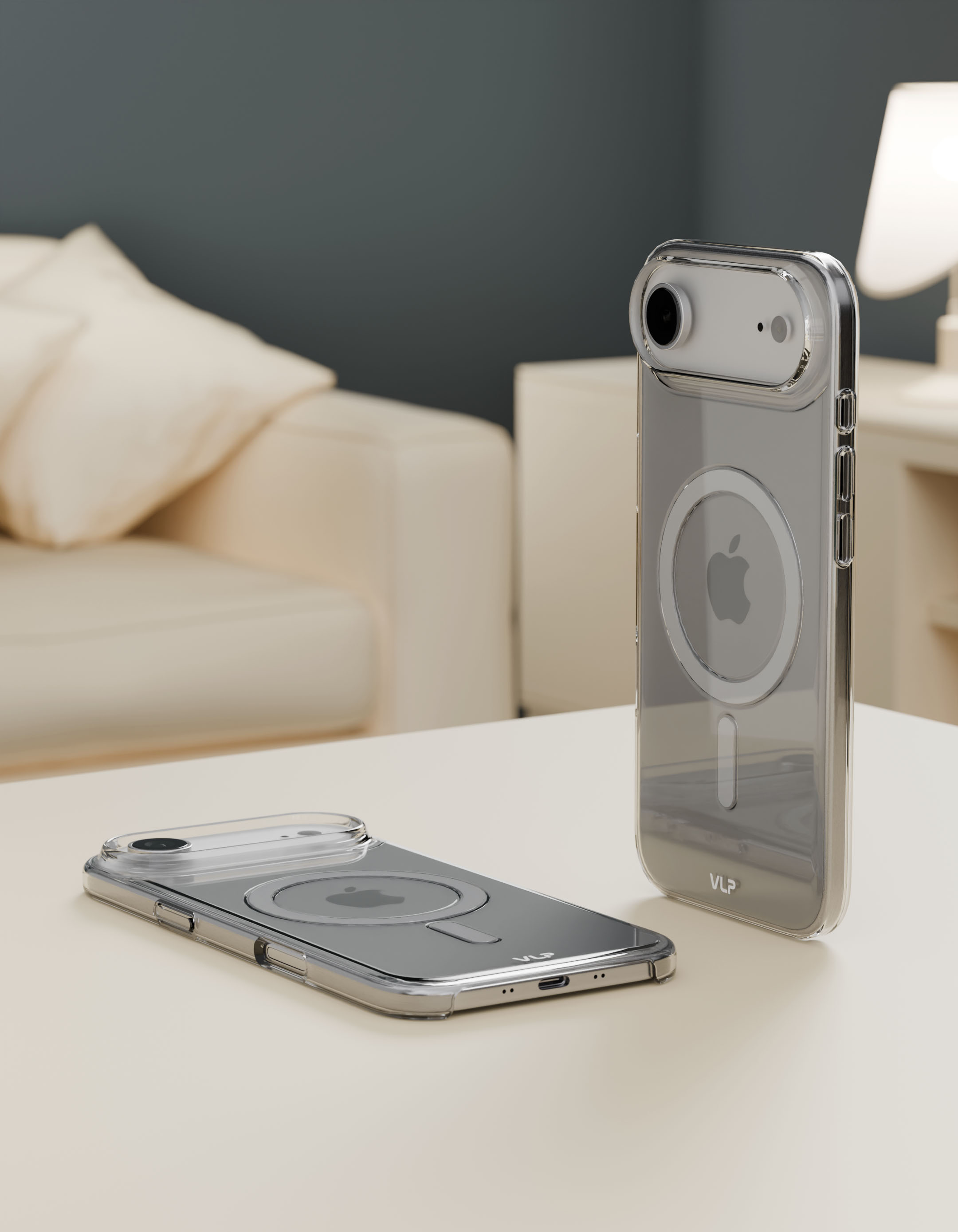 На фото изображено Чехол защитный VLP Puro Case с MagSafe для iPhone 17 Air, прозрачный