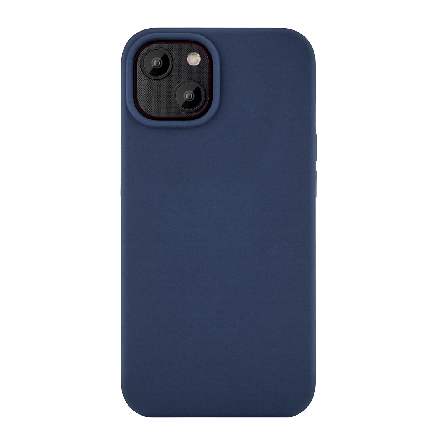 На фото изображено Чехол защитный uBear Touch Case для iPhone 14, тёмно-синий