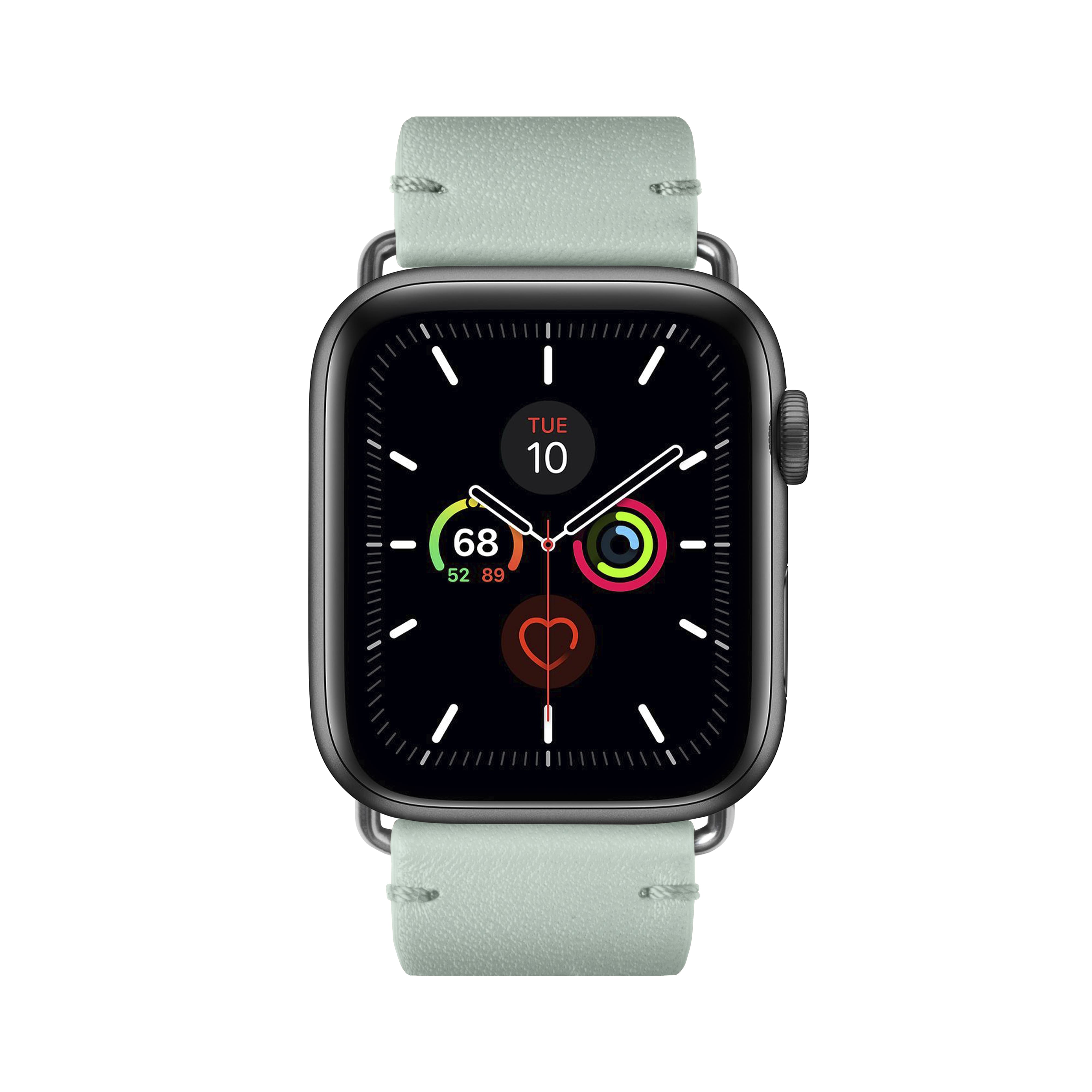 Ремешок Native Union для Apple Watch 44мм, кожаный, светло-зелёный