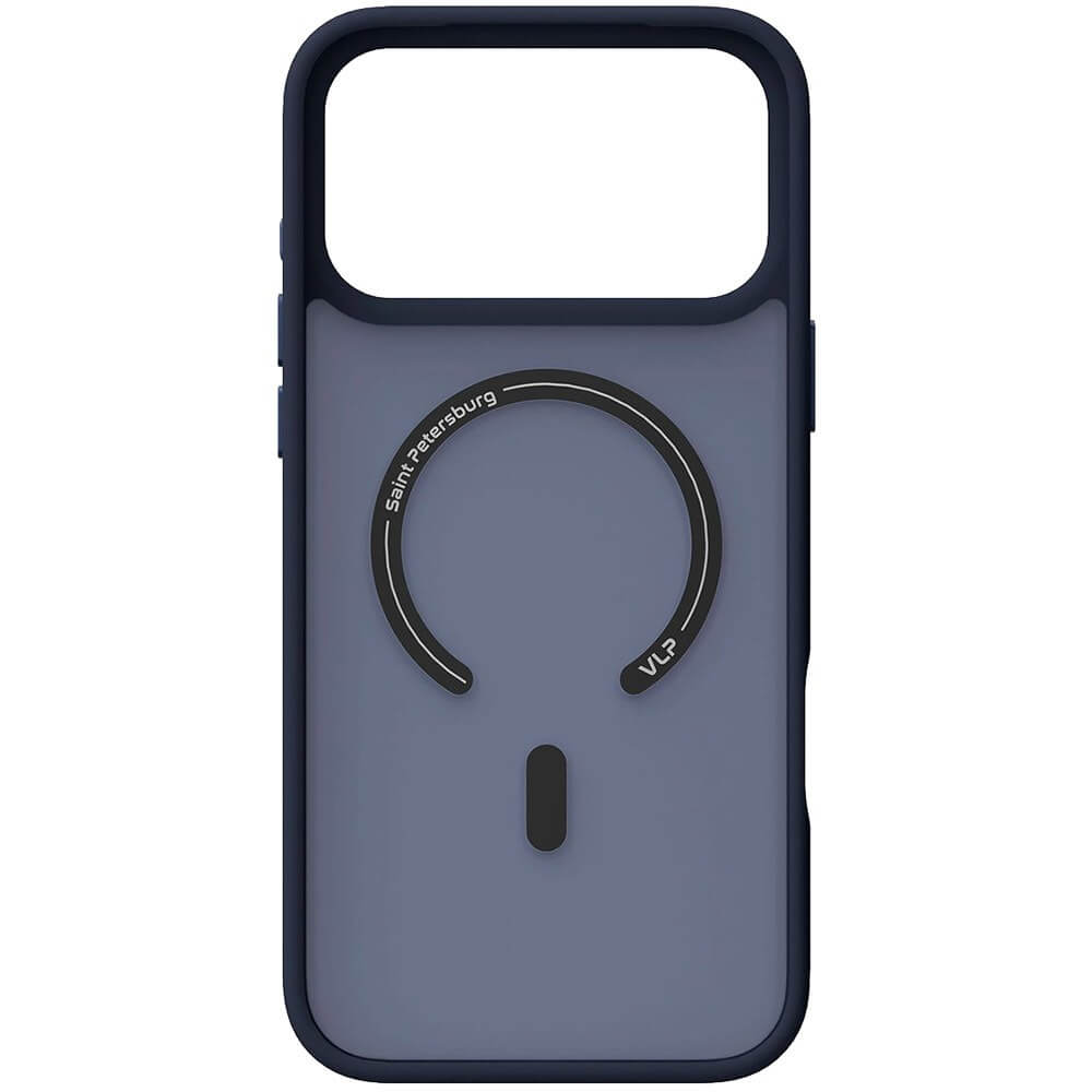 На фото изображено Чехол защитный VLP LITE Bloom Case с MagSafe для iPhone 17 Pro Max, темно-синий