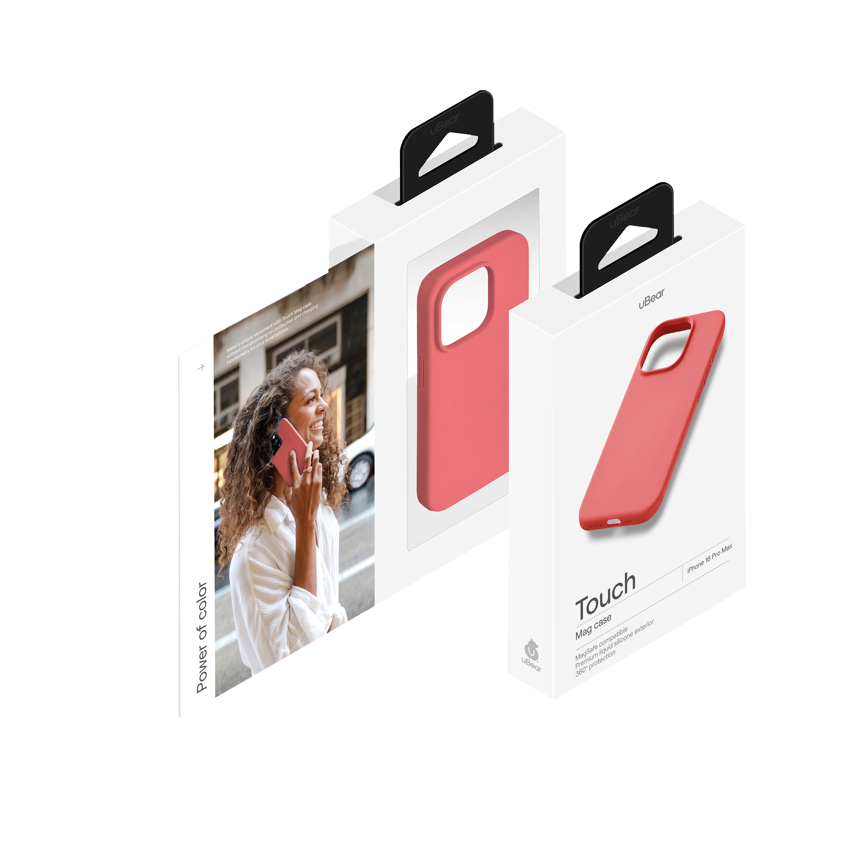 Чехол защитный uBear Touch Mag Case для iPhone 16 Pro Max, розовый