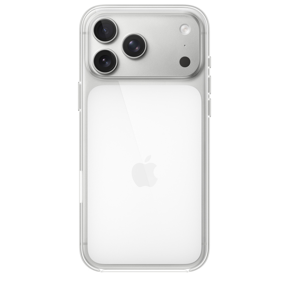 На фото изображено Чехол защитный Apple Clear Case with MagSafe для iPhone 17 Pro Max, прозрачный
