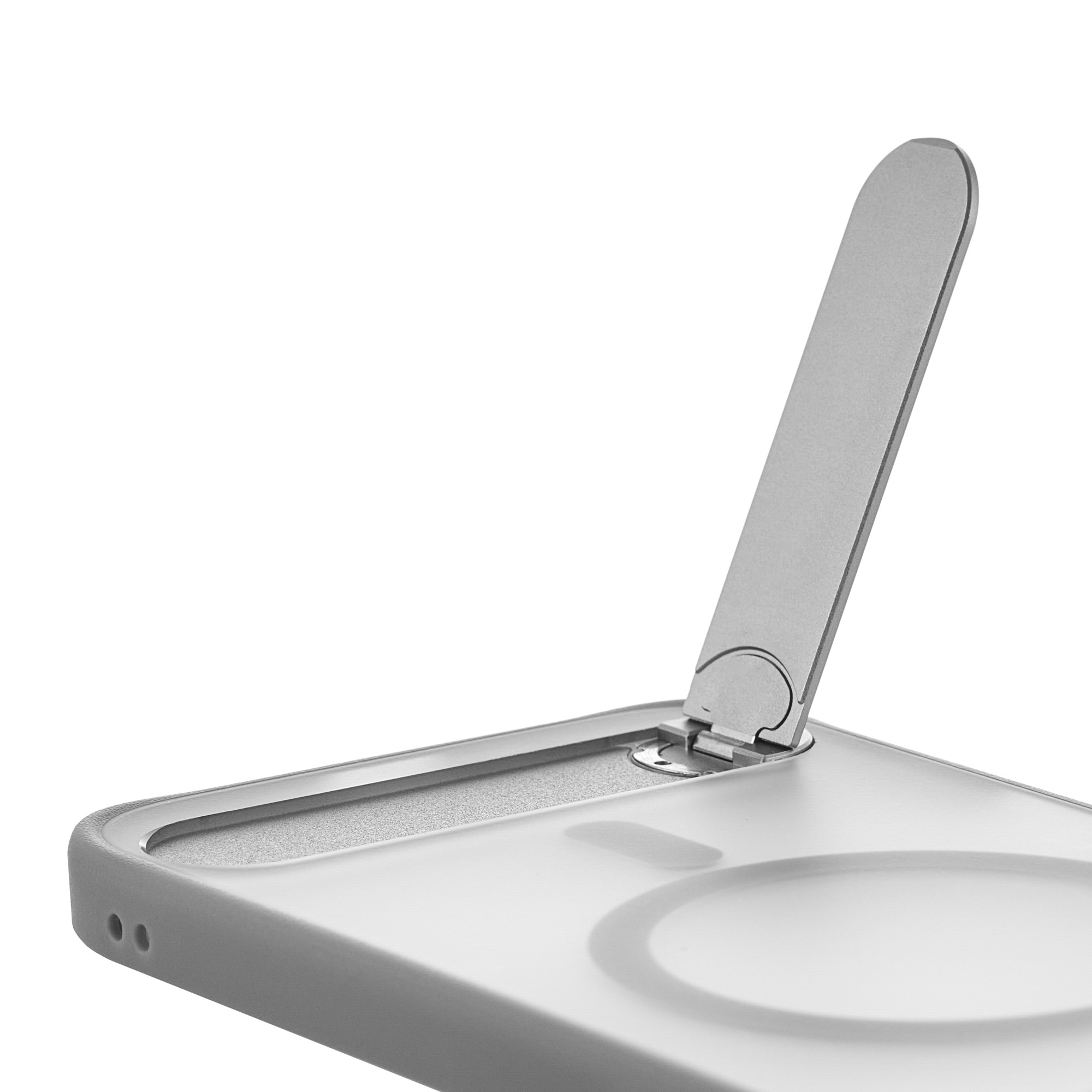 На фото изображено Чехол защитный uBear Stand 360° Mag Case для iPhone 17 Pro Max, серый