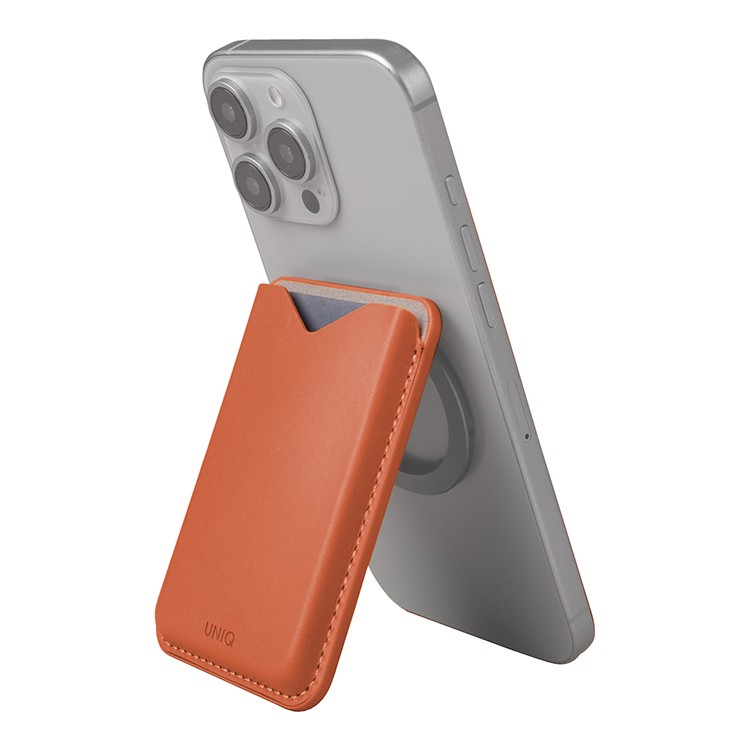 На фото изображено Картхолдер Uniq Lyden EVO, Terracotta