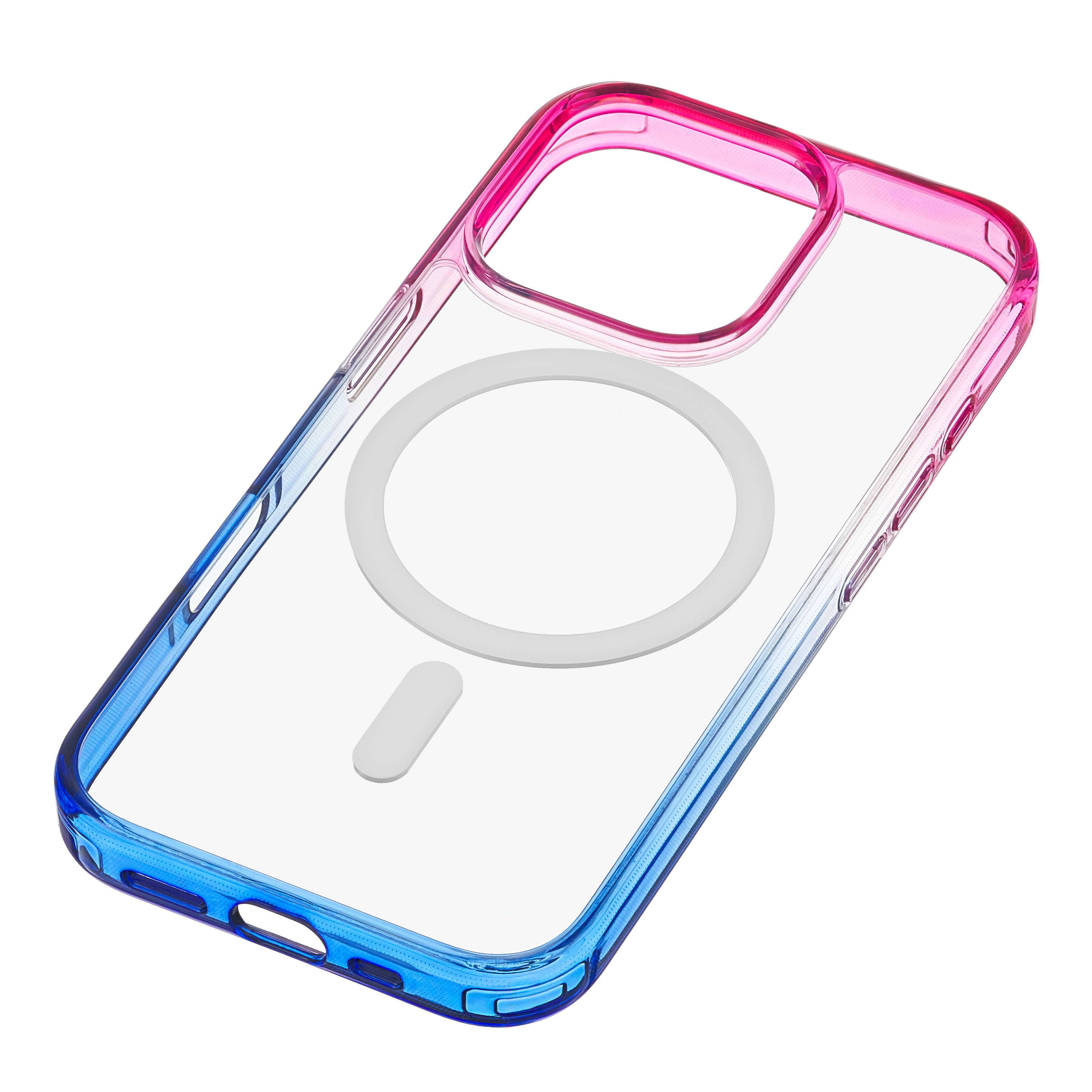 Чехол защитный uBear Fusion Mag Case для iPhone 16 Pro, сине-розовый
