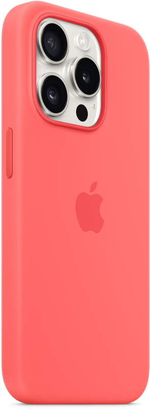 На фото изображено Чехол Apple MagSafe для iPhone 15 Pro, силикон, «Спелый нектарин»