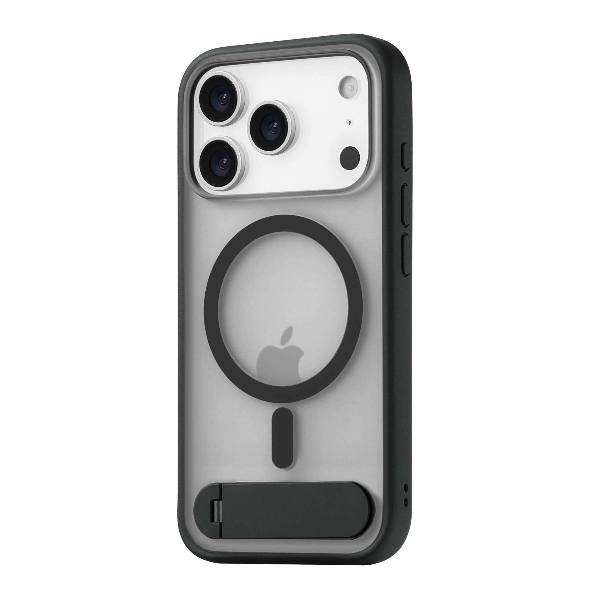 На фото изображено Чехол защитный uBear Stand 360° Mag Case для iPhone 17 Pro, черный