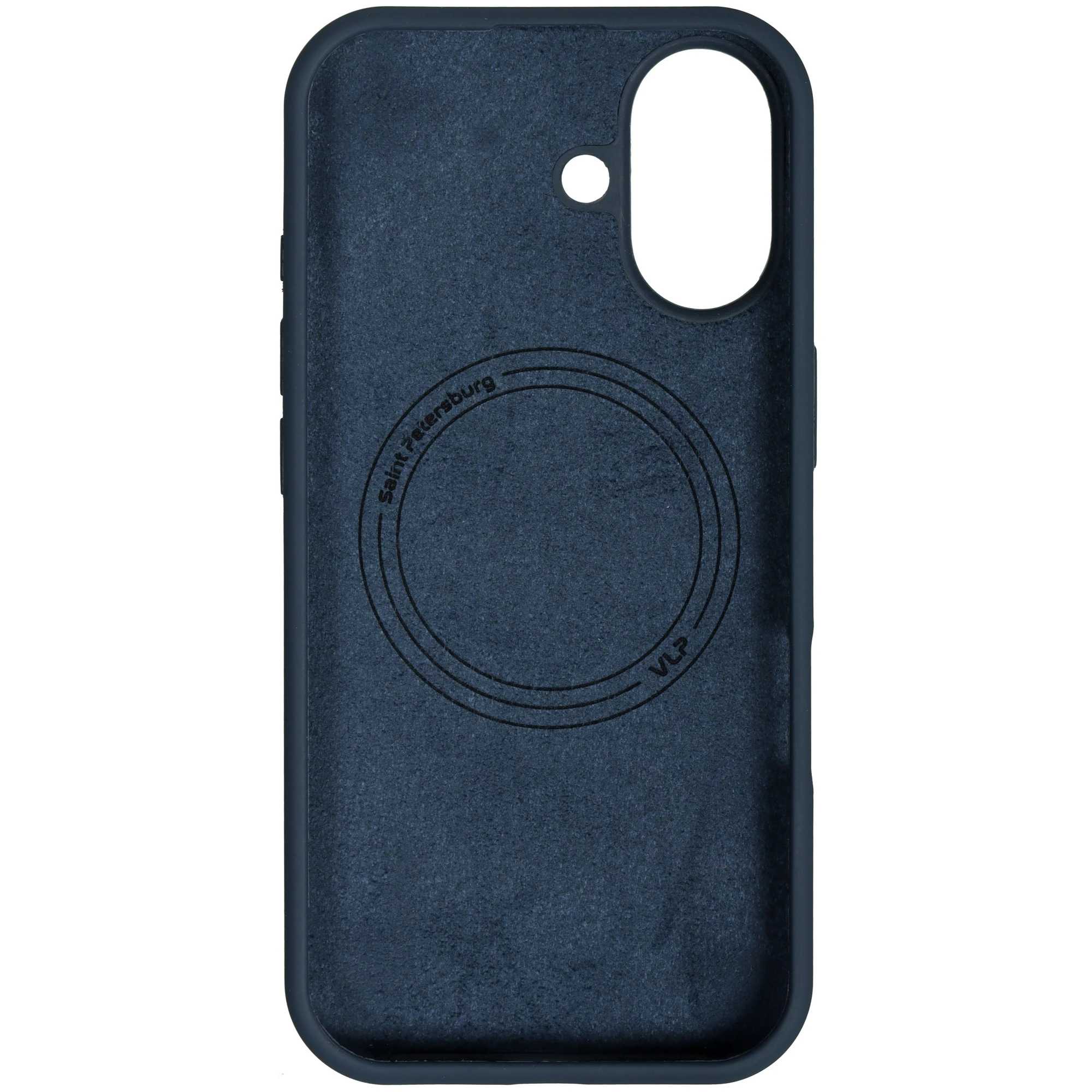 На фото изображено Чехол защитный VLP LITE Mist Case с MagSafe для iPhone 17, темно-синий