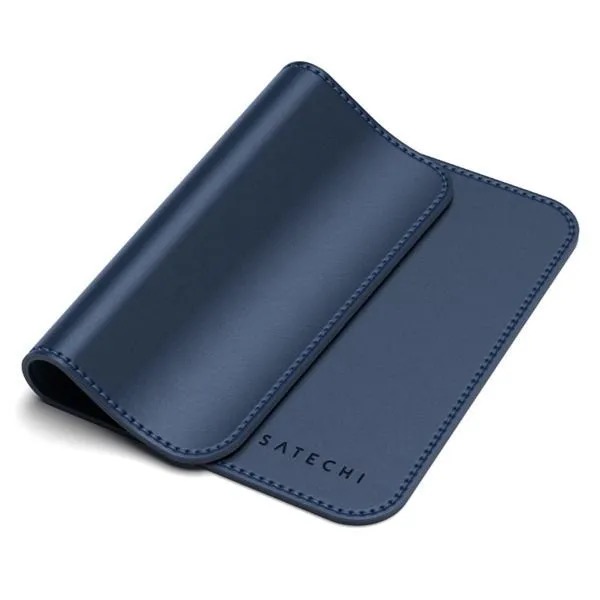 На фото изображено Коврик Satechi Eco Leather Mouse Pad для компьютерной мыши, синий