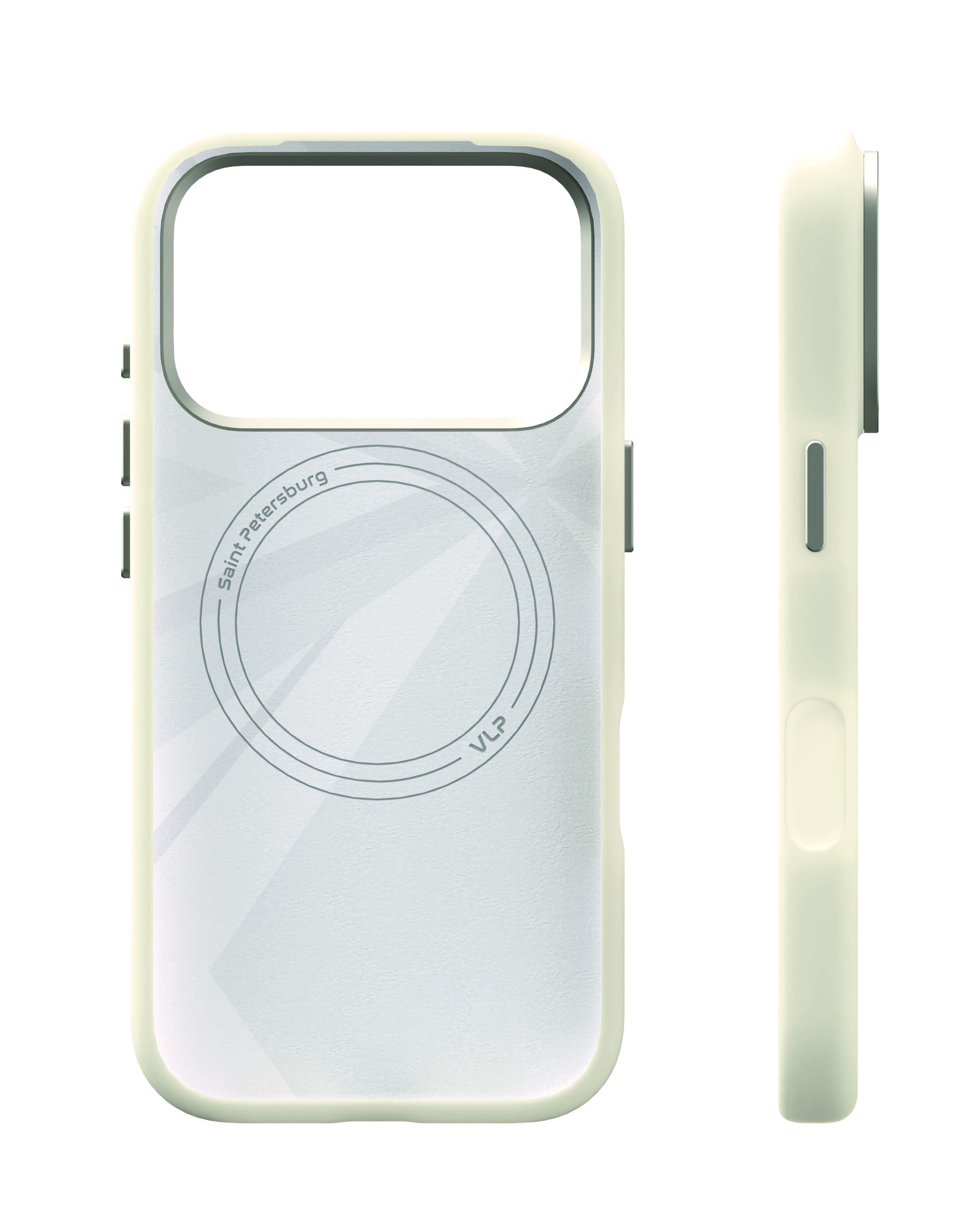 На фото изображено Чехол защитный VLP Aster Pro Case с MagSafe для iPhone 17 Pro, белый