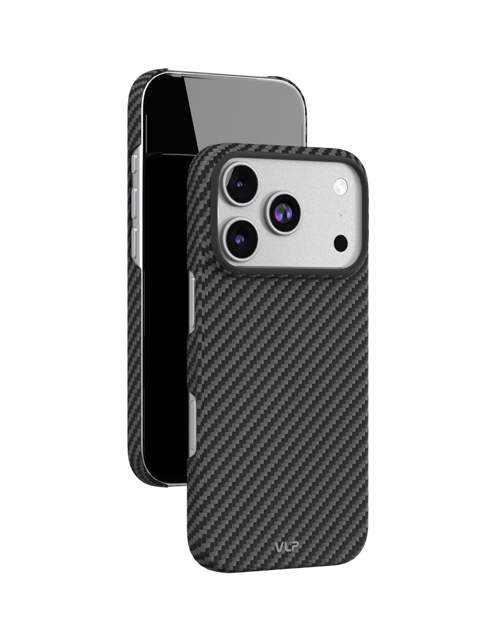 Фото Чехол защитный VLP Kevlar Case с MagSafe для iPhone 17 Pro, черный На фото изображено Чехол защитный VLP Kevlar Case с MagSafe для iPhone 17 Pro, черный