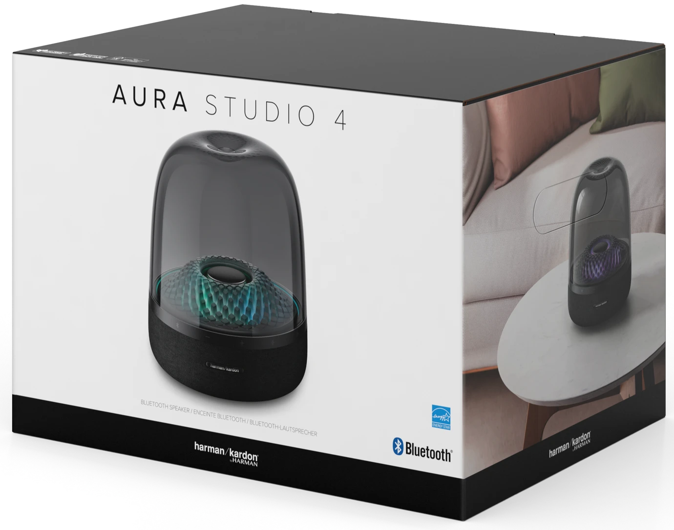 На фото изображено Акустика Harman Kardon Aura Studio 4, черный