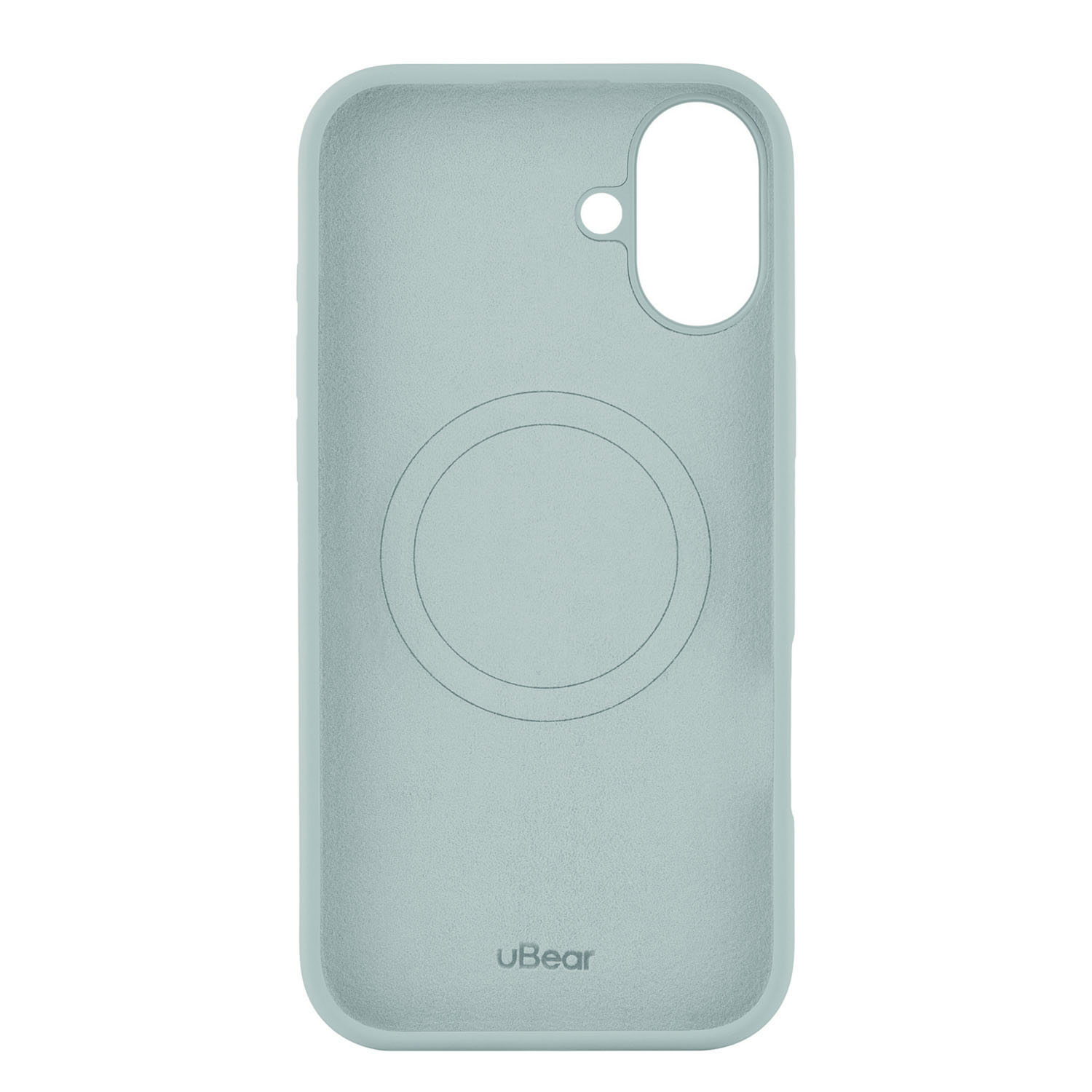 На фото изображено Чехол защитный uBear Touch Mag Case для iPhone 16 Plus, холодная мята
