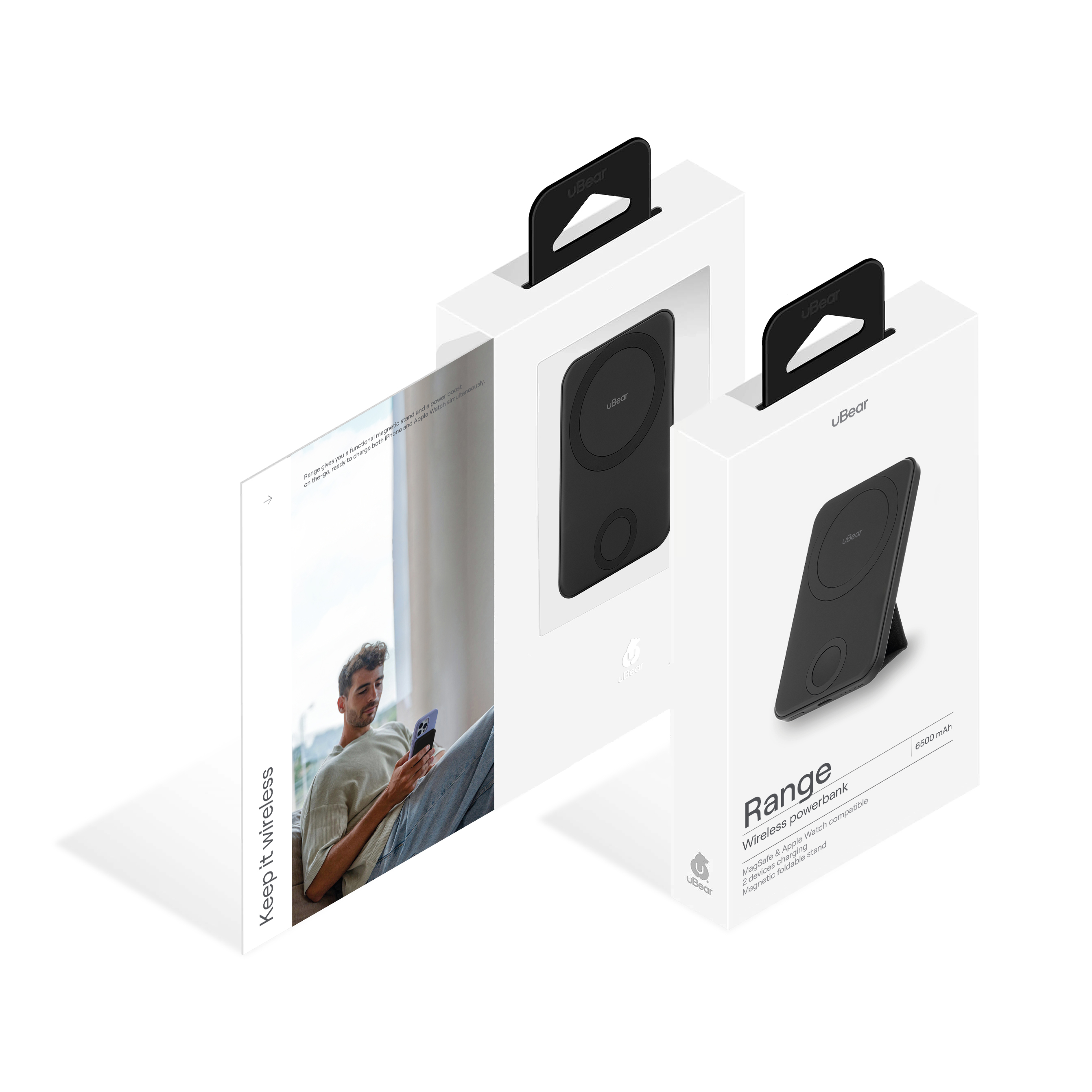 Внешний аккумулятор uBear Range MagSafe, PD, 6500 mAH, черный