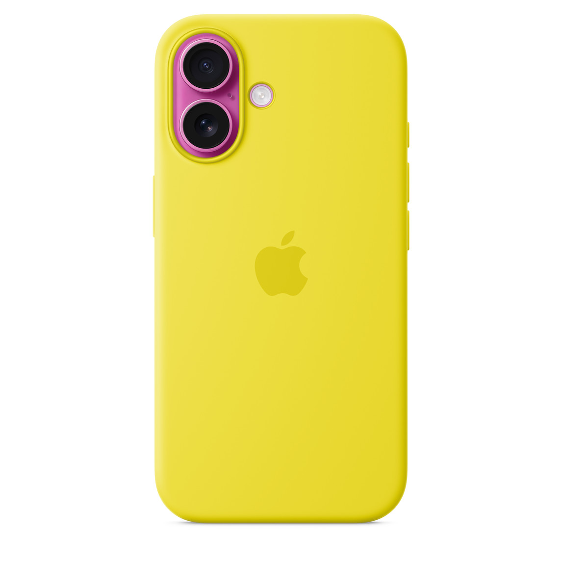 На фото изображено Чехол Apple для iPhone 16 Silicone with MagSafe, желтый