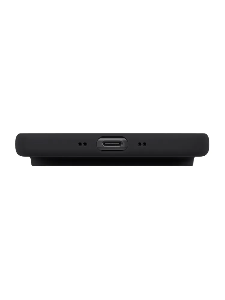 На фото изображено Чехол Uniq Lino MagSafe для iPhone Air, черный