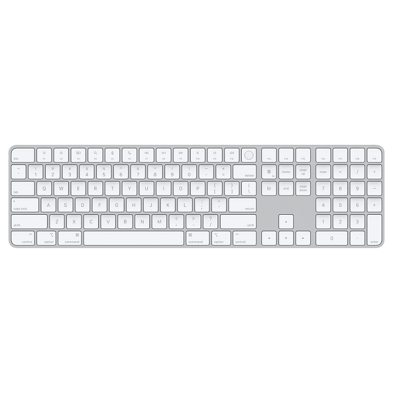 Клавиатура Apple Magic Keyboard с Touch ID и цифровой панелью для Mac, белый Клавиатура Apple Magic Keyboard с Touch ID и цифровой панелью для Mac, белый