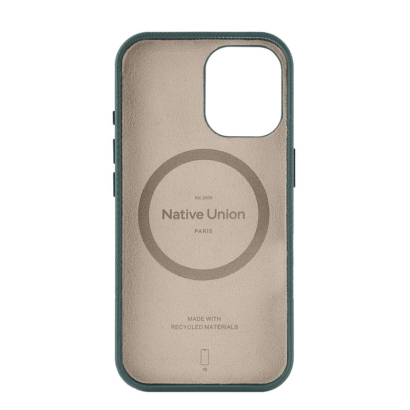 Чехол Native Union (RE)Classic Case MagSafe для iPhone 16, зеленый сланец